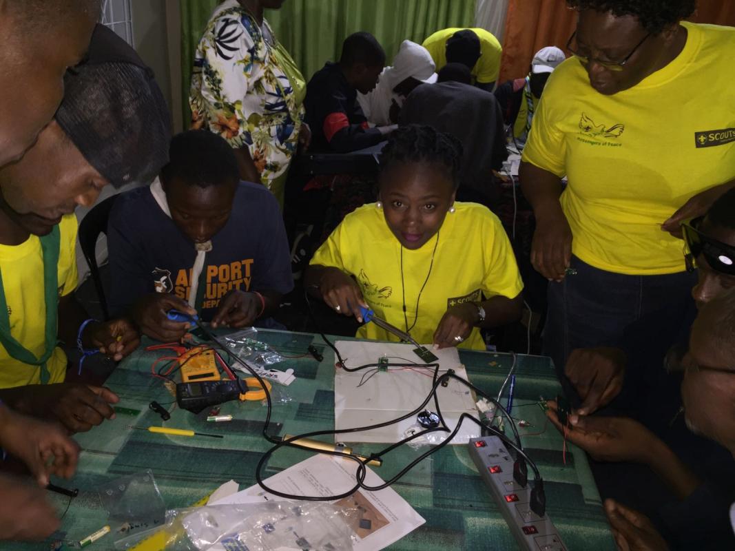 PARTICIPANTS MAKE THEIR OWN SOLAR LAMPS