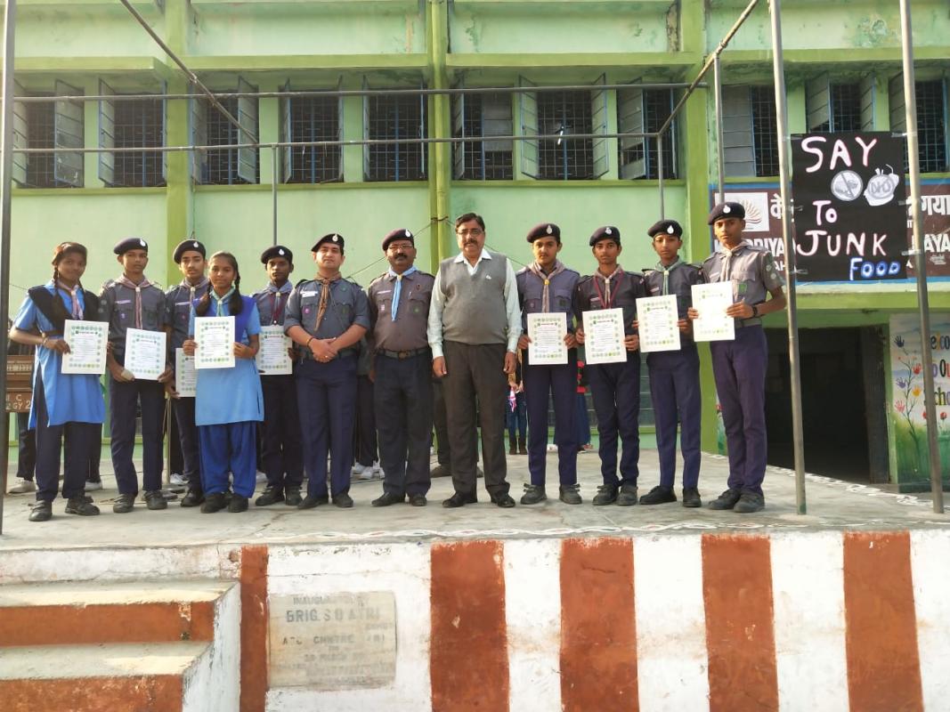 BHARAT SCOUTS AND GUIDES KVS SATAE RAJYA PURASKAR AWARD CEREMONY AT VIDYALAYA LEVEL
