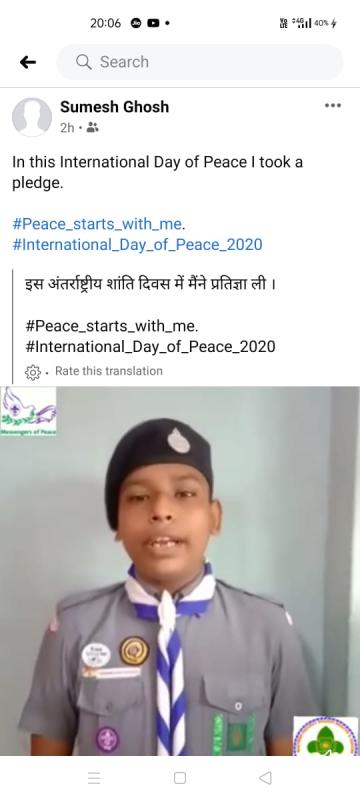 The International day of Peace 2020