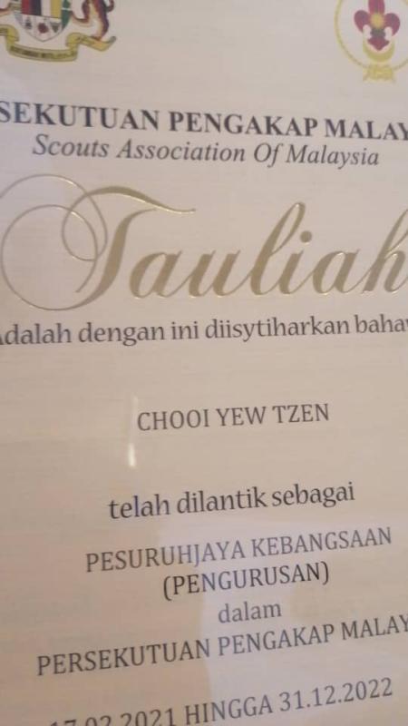 New responsibilities as National Commisioner (Governance) 