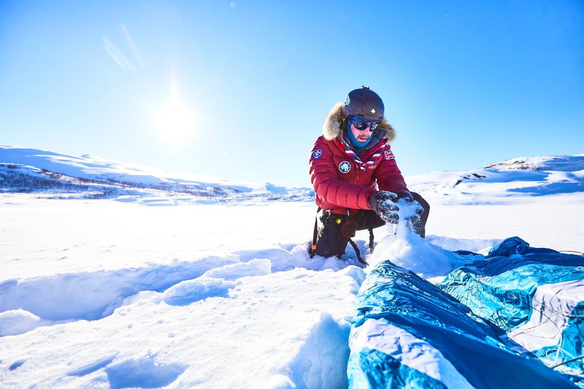First Scout Skiing to the South Pole 