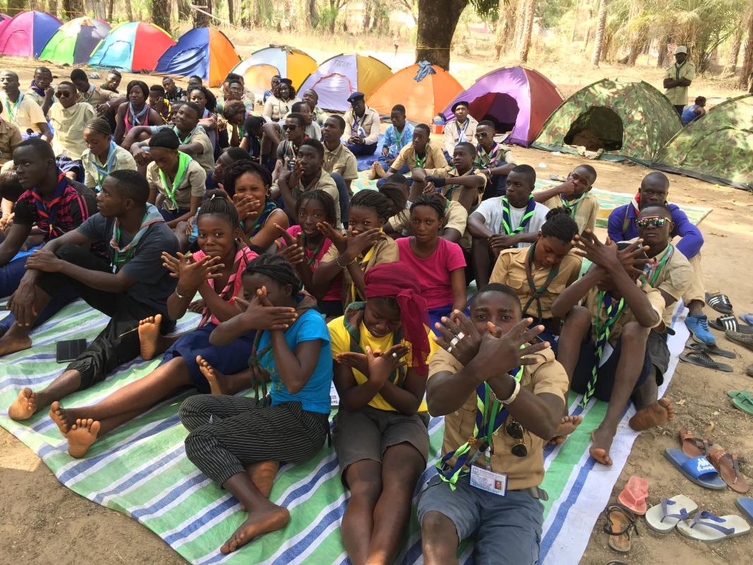 Présentation de l’initiative messager de la paix lors du Camp service au pèlerinage national de Boffa-Guinée Conakry