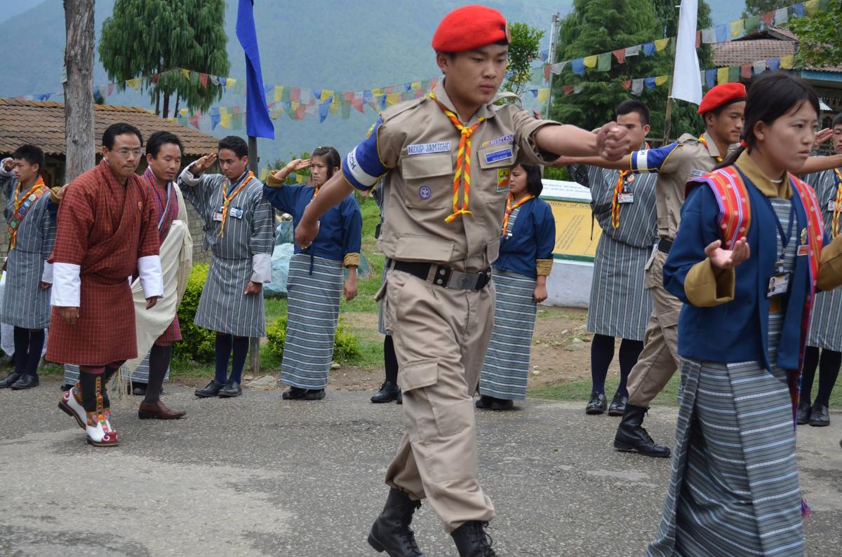 Proud to be scout. Nidup Jamtsho, Leader of troops.