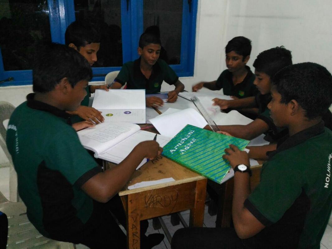 HDh. Nolhivaram Scouts getting ready the Investiture Ceremony