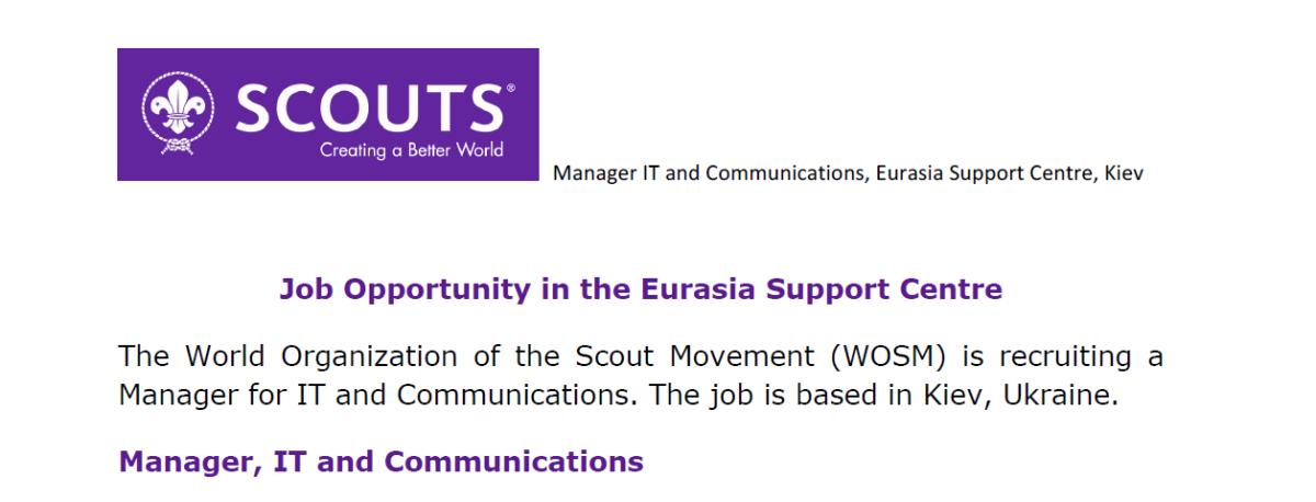 An Interesting Job Opportunity Offered by WSB Eurasia Support Centre