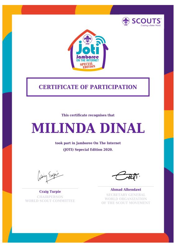 JOTI SPECIAL EDITION 2020 |  MILINDA DINAL