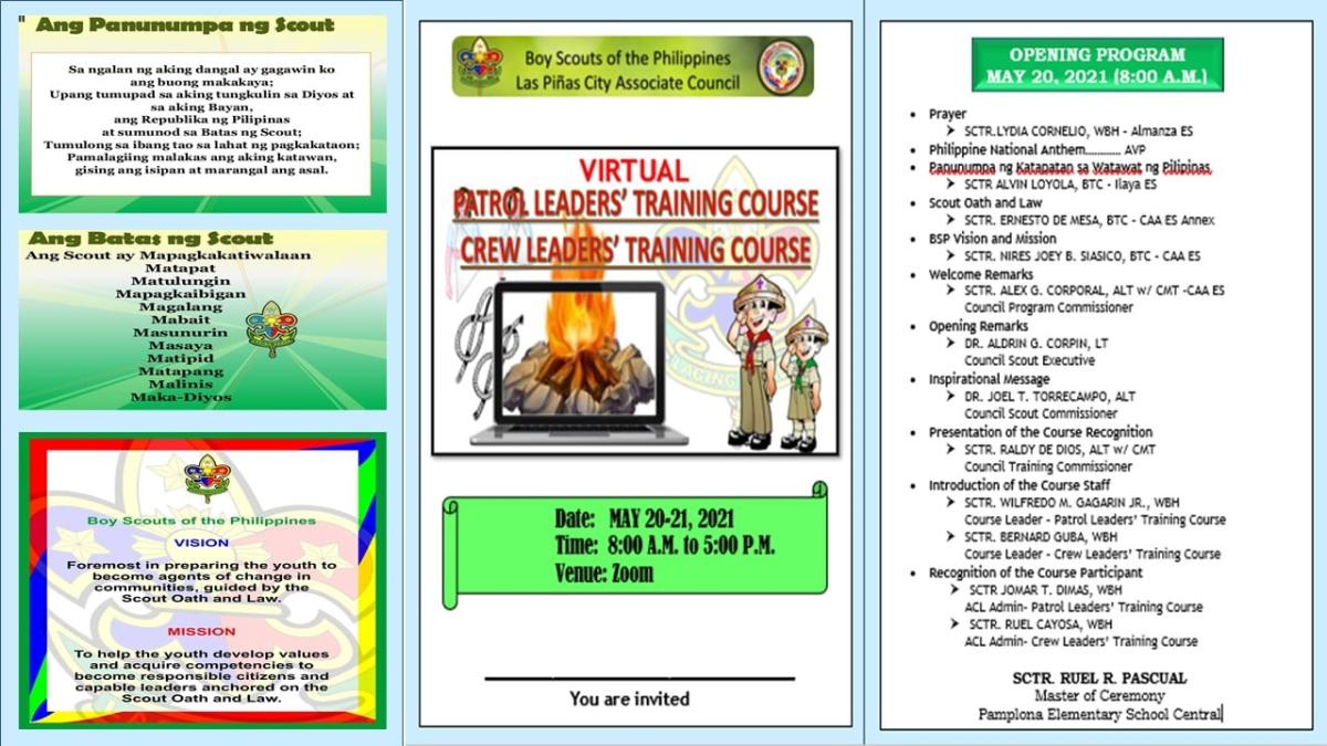Online Patrol Leader Training Course and Crew Leader Training Course of Las Pinas City Associate Council