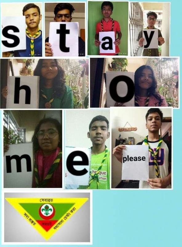 Scouts and Rover Scouts tried their best to spread awareness about Corona Virus 