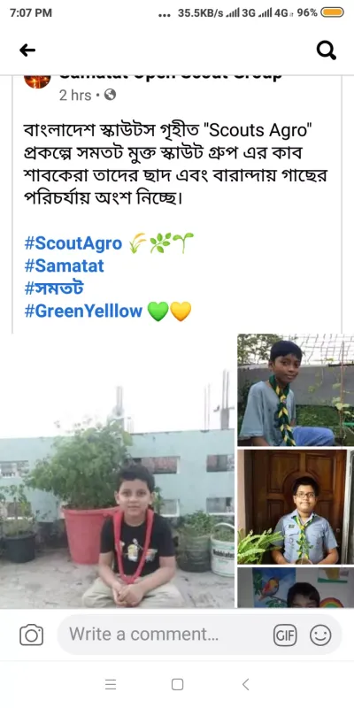 Cub Scouts of Samatat Open Scout Group take part in "Scouts Argo" by planting trees 