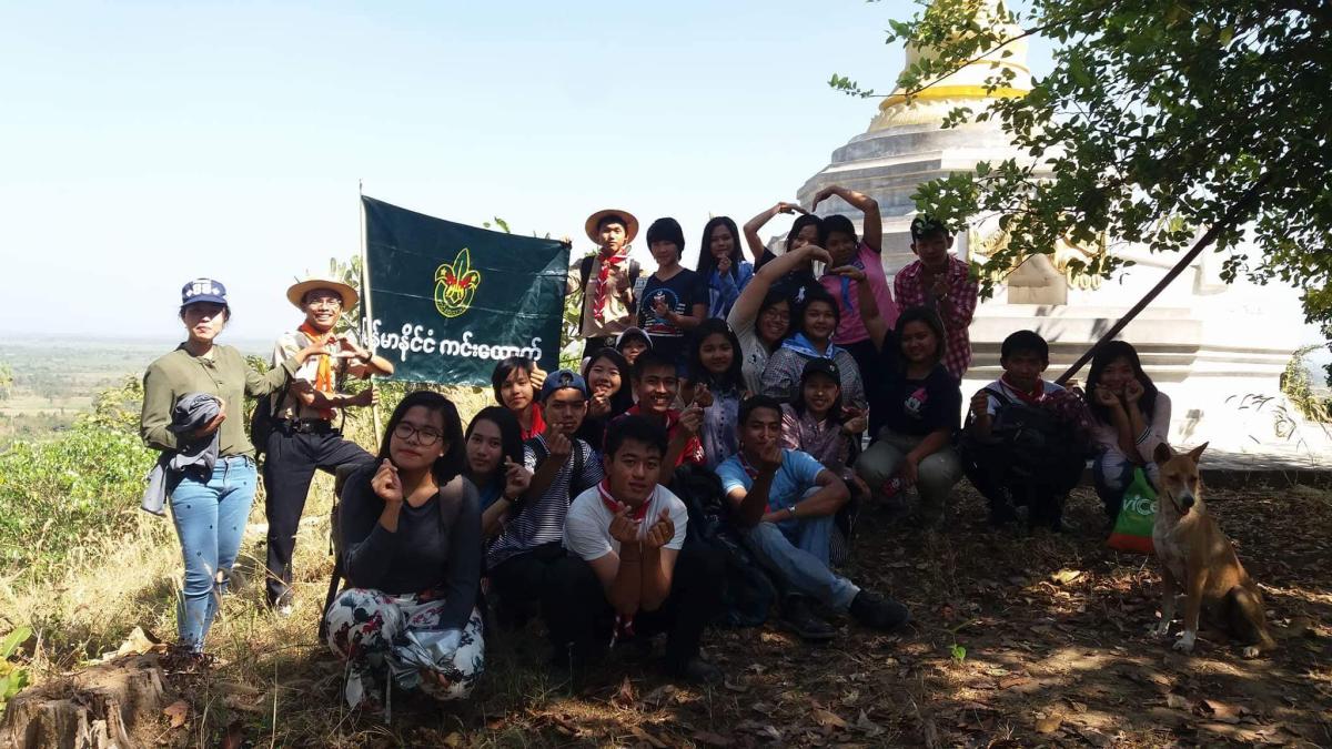 The First Camping Trip for YUSGV (Yangon University Scouts and Girl Guides Volunteers)