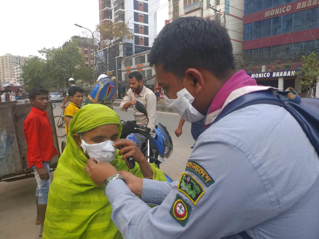 Covid 19 awareness and mask giving program