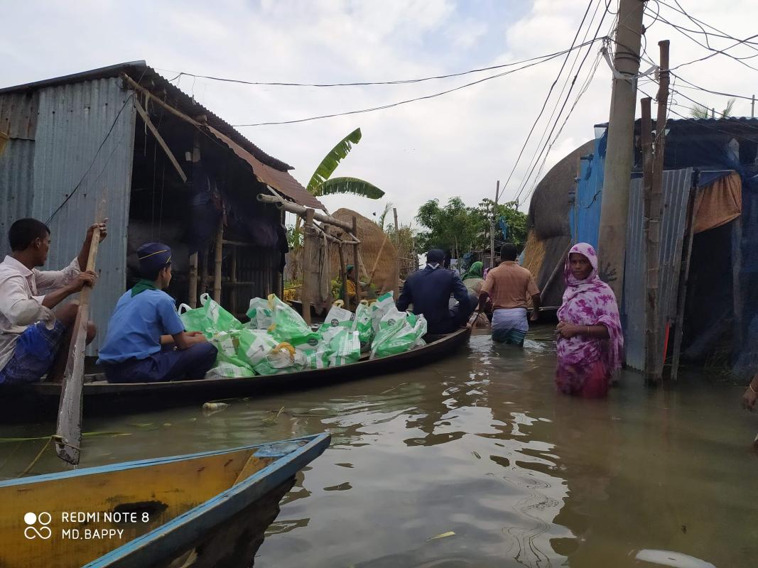 Golden Eagle Open Air Scout Group Distribution of Food by Floods Affected People 