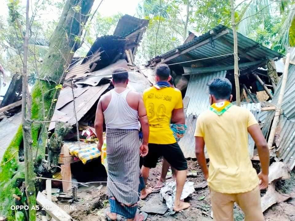 A cyclone swept through Nasirnagar upazila at 8 am on June 6