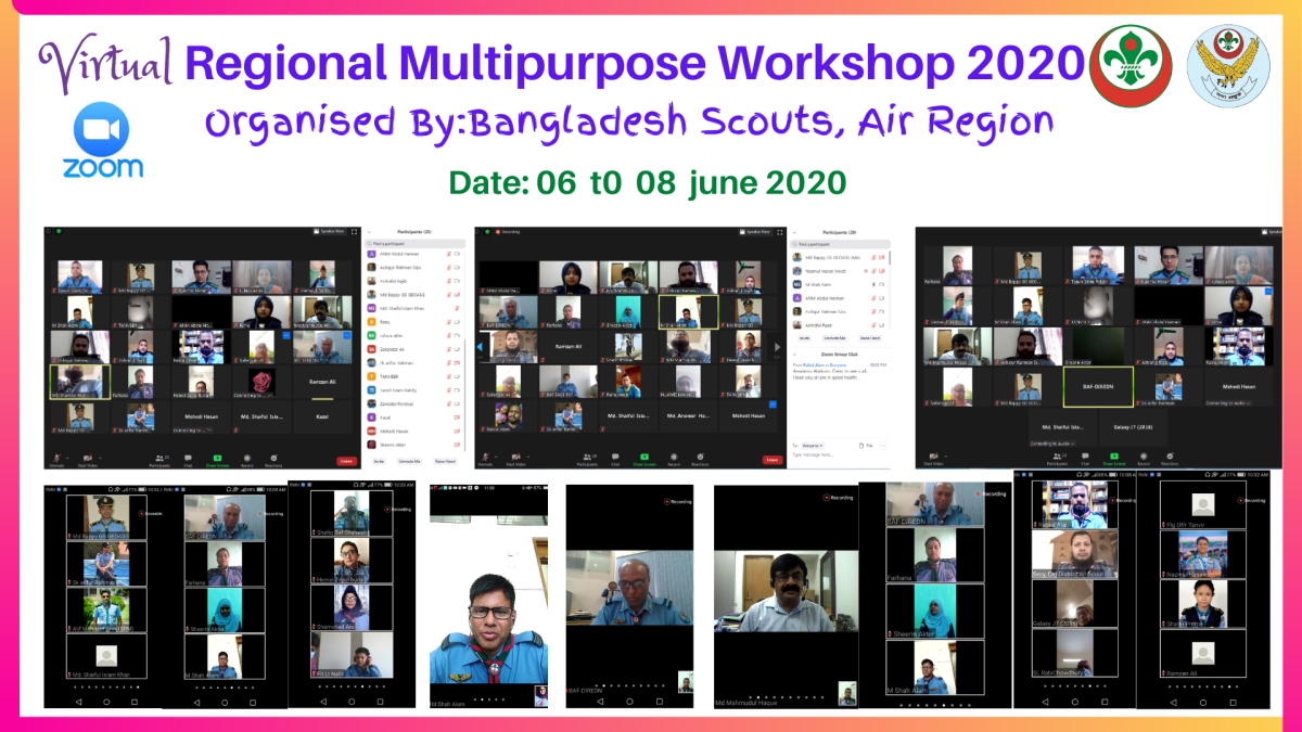 Air Regional Multipurpose Online Workshop 6 to 8 June 2020. They connected with Zoom apps