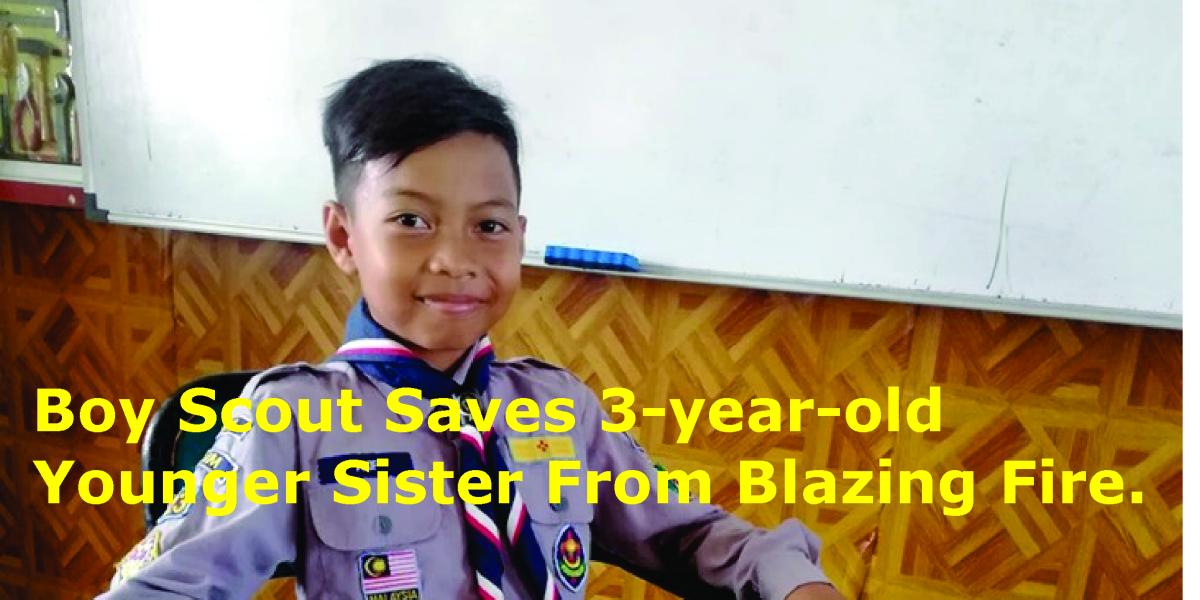 Boy Scout Saves 3-year-old Younger Sister From Blazing Fire.
