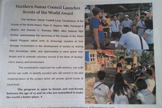 Scouts of the World Award Launching in Northern Samar Council