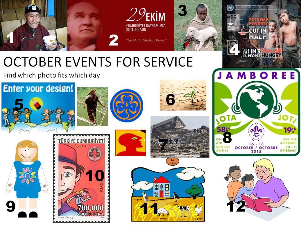  EVENTS TO SERVİCE ON OCTOBER 2015