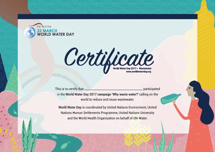 AWARENESS PROMOTION FOR WORLD  WATER DAY, AN INTERNET CAMPAIGN 