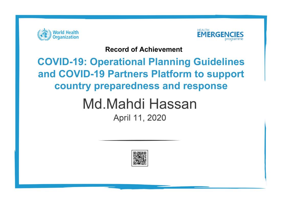 COVID-19: Operational Planning Guidelines and COVID-19 Partners Platform to Support Country Preparedness and Response