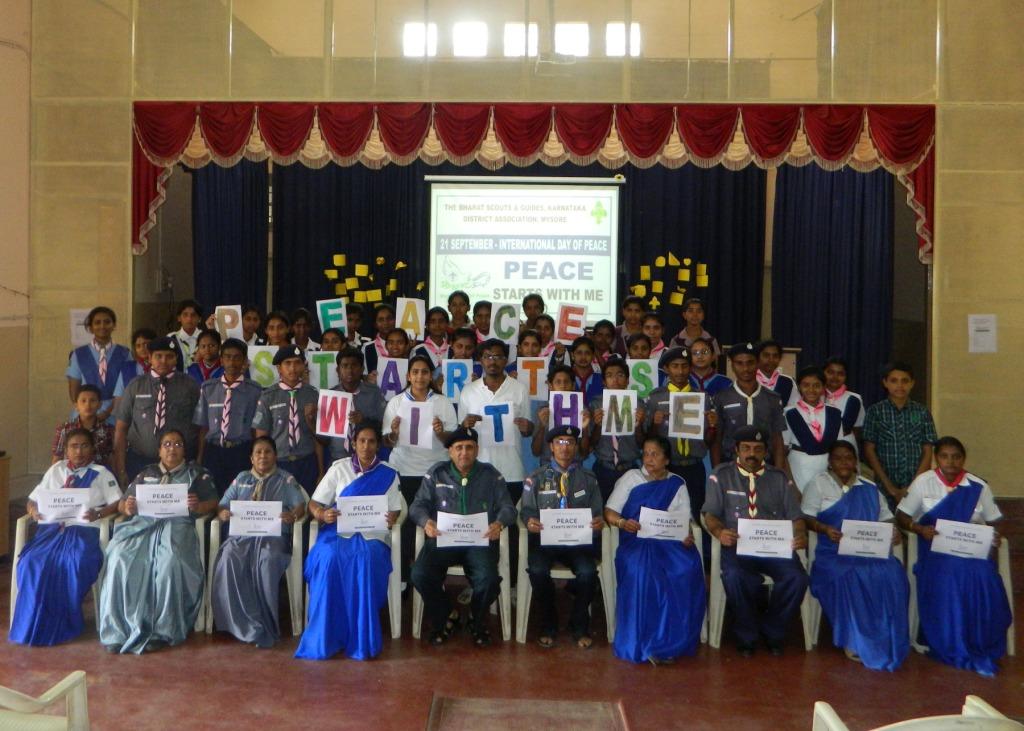 Seminor on MESSENGER OF PEACE on International day of Peace on 21 September 2014 at Sri Jayachamarajendra Scouts & Guides Headquarters, Mysore