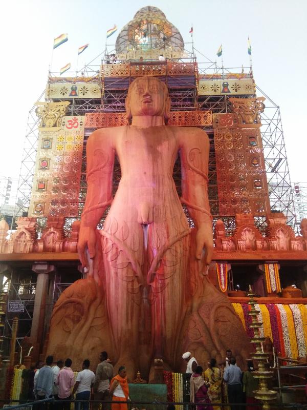 SERVICE AT MAHAMASTAKA ABHISHEKA AT SHRAVANABELAGOLA
