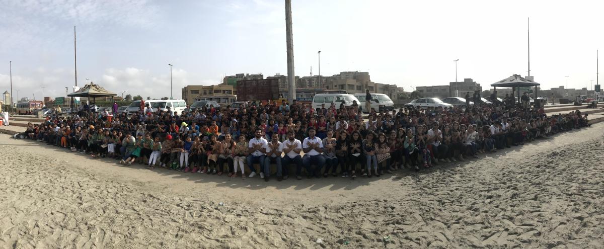 Beach cleaning at Seaview, Karachi, Pakistan