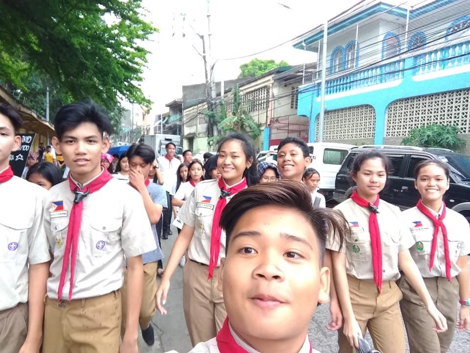Day#1 Opening Program Of Brigada Eskwela (Parade) SWA Entry Of Caloocan High School Senior Scout