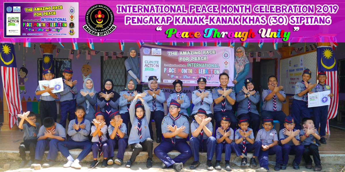 THE SCOUTS WITH SPECIAL NEEDS (NO.30) OF SK. PEKAN SIPITANG "PEACE THROUGH UNITY : THE AMAZING RACE FOR PEACE"
