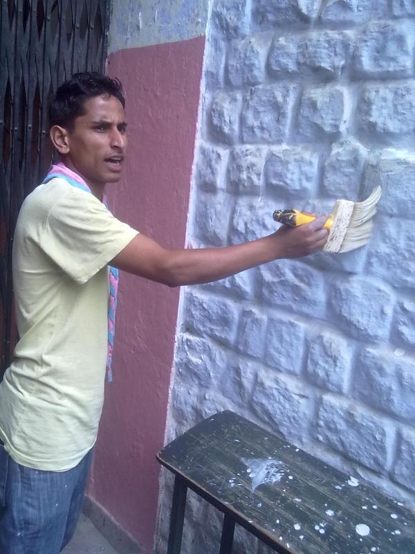 ROVERS AND RANGERS PAINTING CAMP IN GOVT COLLEGE KULLU