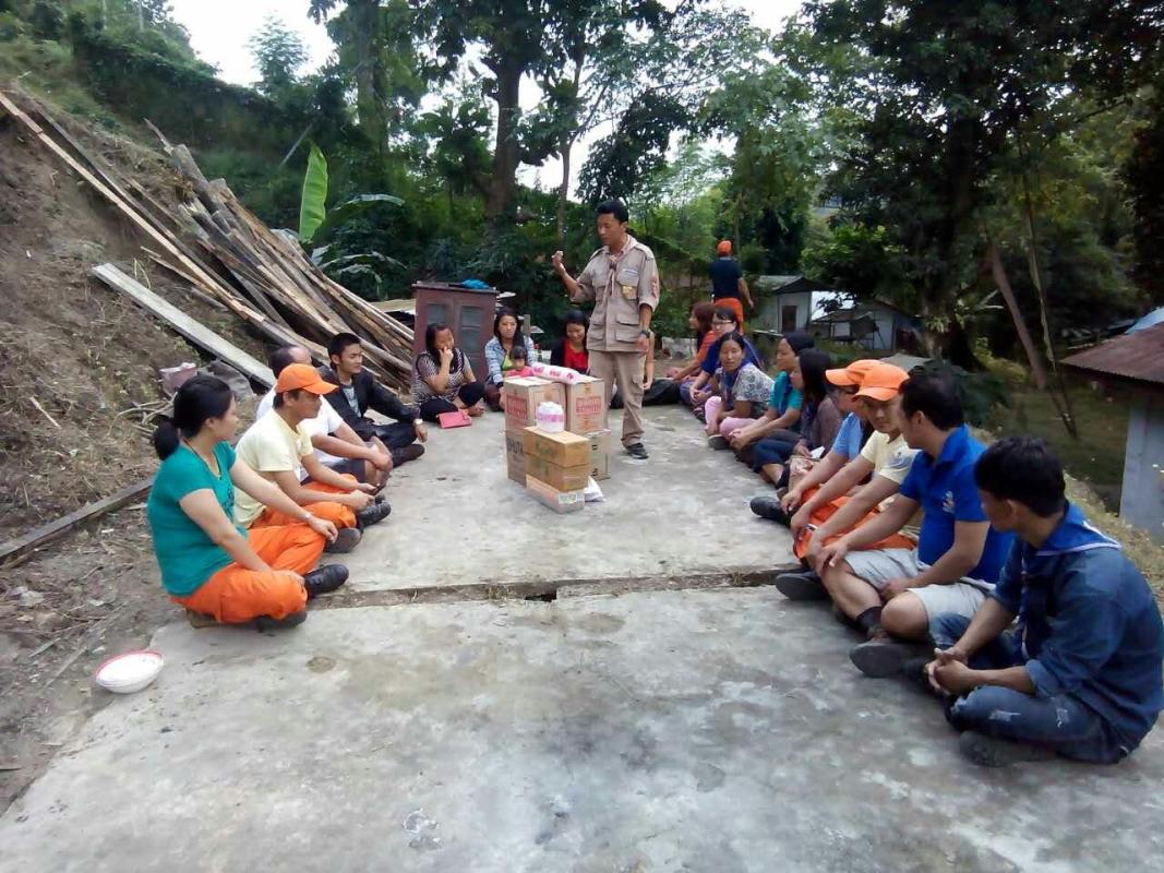 Building Temporary Shed for Senior Citizen at Samdrupjongkhar