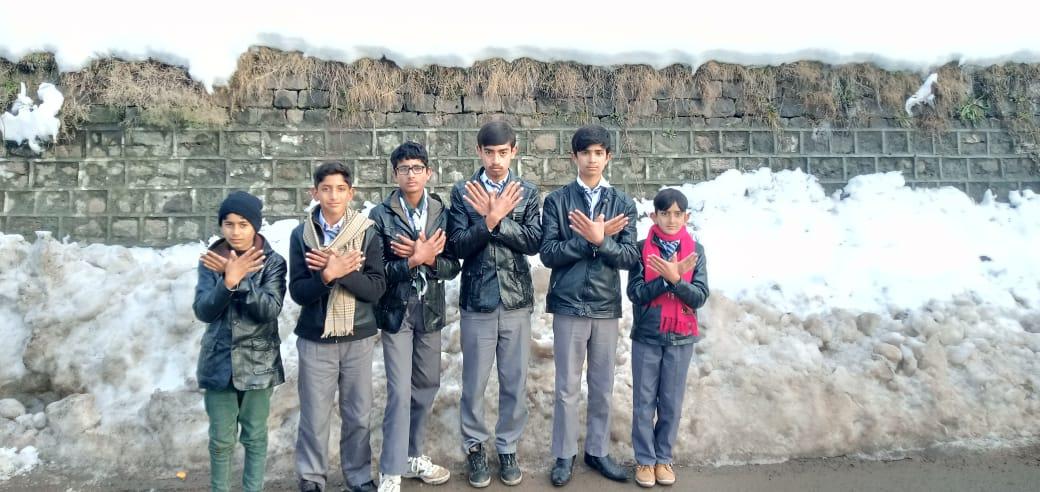 exploring snow fall life on earth in hilly area 