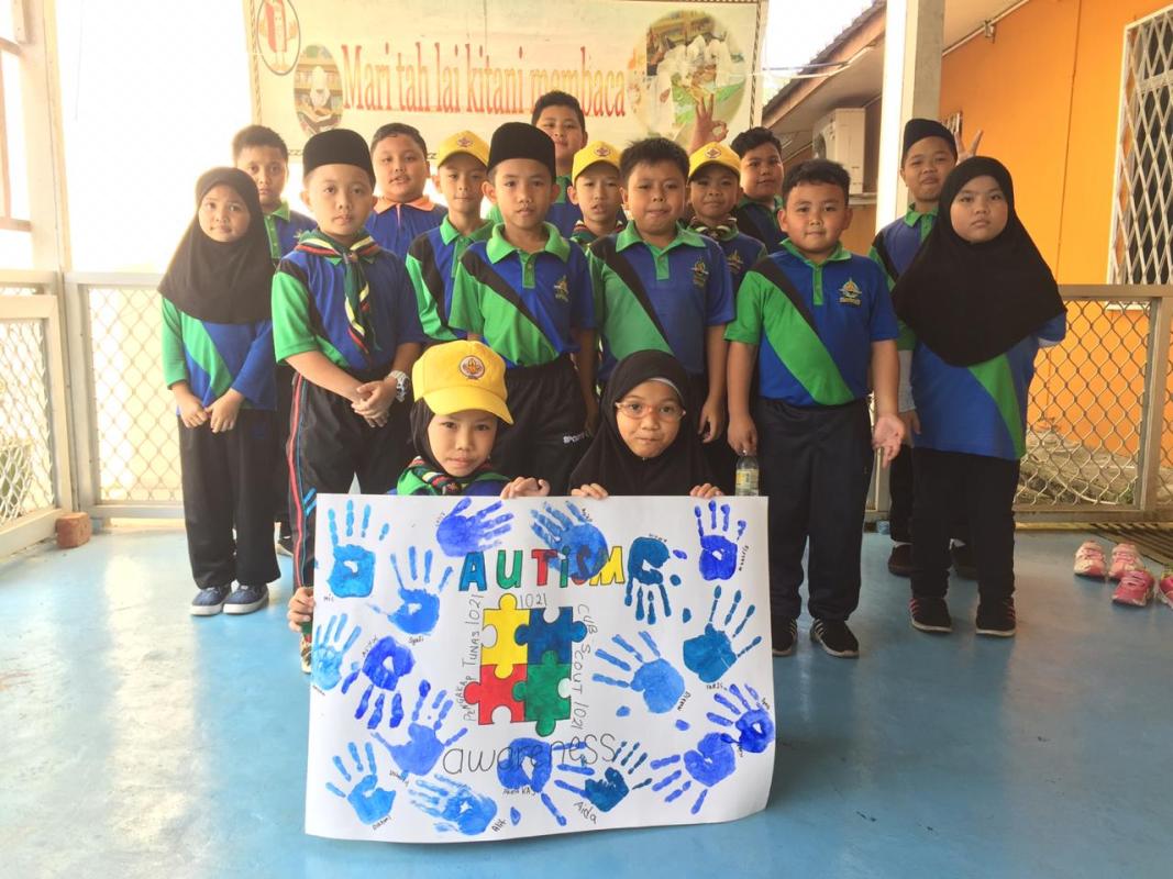 Cub Scouts Pack 1021, Kampong Mata-Mata Primary School organised Autism Awareness Activities