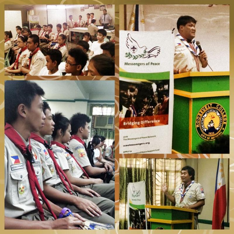 Messengers of Peace Team Brighton Venturers Campus Roadshow at Roosevelt College San Mateo, Rizal