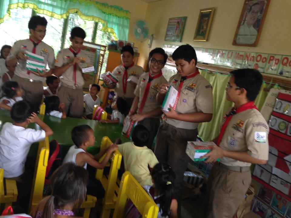 Scouts of BSP Cabanatuan City Council donate School Supplies to Elementary Schools