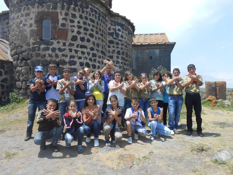 Messengers of Peace on the shore of lake Sevan