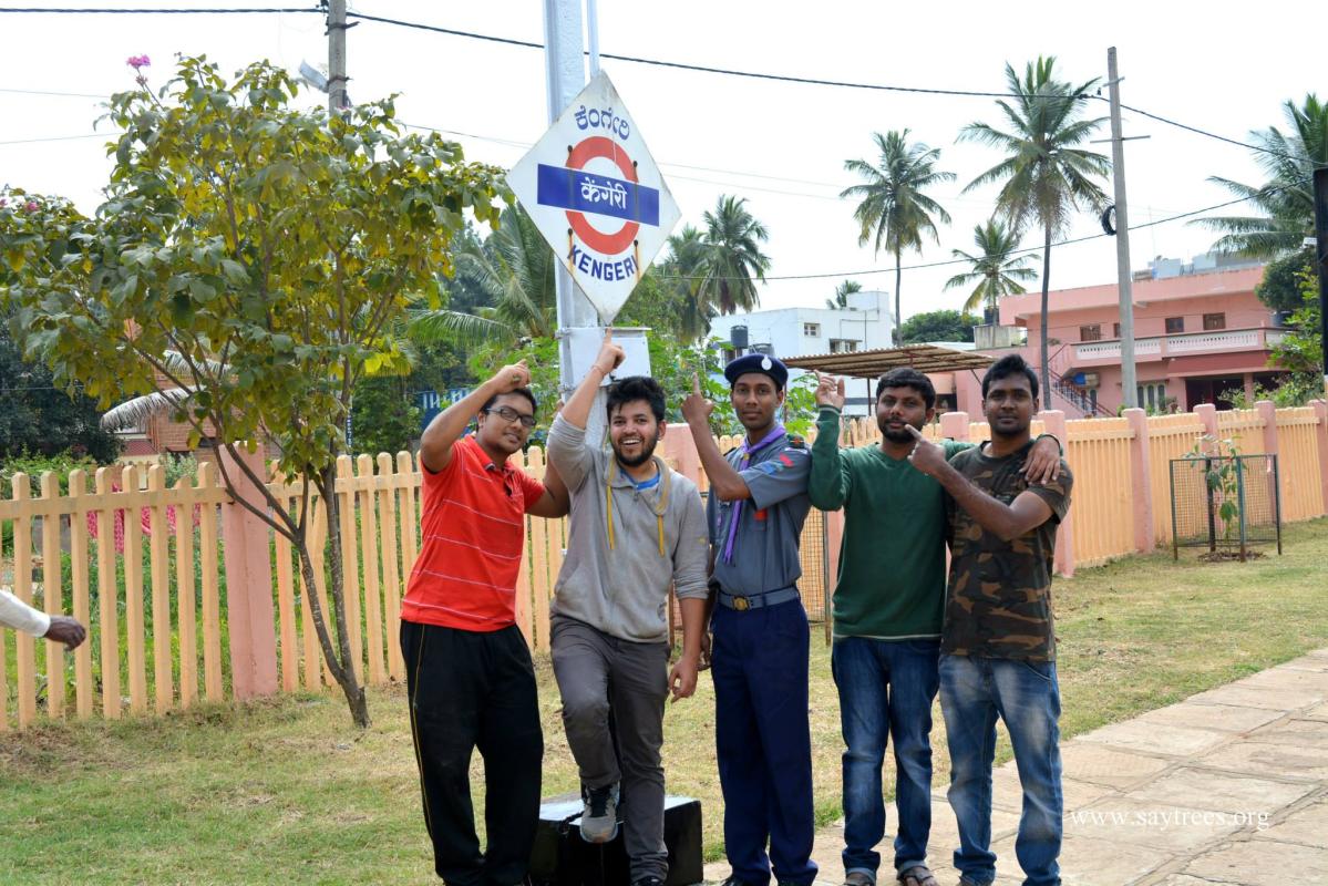 Tree Plantation at Railway station.