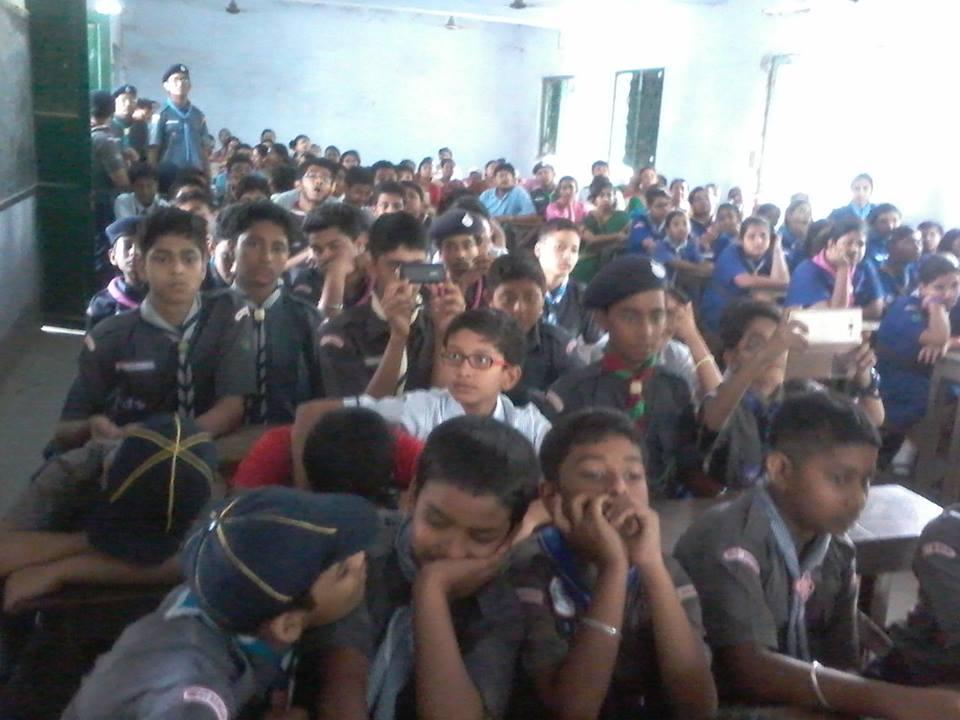 A camp held by Barrackpore District Association in order to recruite new members of scouts and guides and giving them workshops on FREE BEING ME & MESSENGERS OF PEACE in St. Augustine Day School, Barrackpore