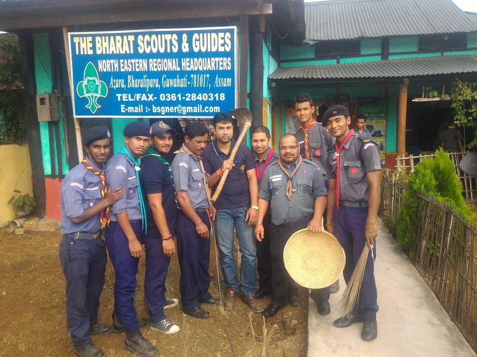 The Bharat Scouts & Guides, North Eastern Region Organising through MOP project Swachha Bhat & Sunder Bharat at N.E.Regional Headquarters at Guwahati, Assam State, India