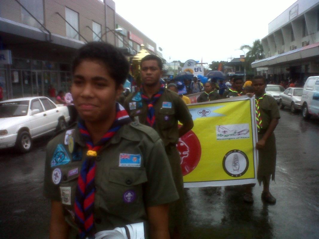 Scouts march at Sugar festival