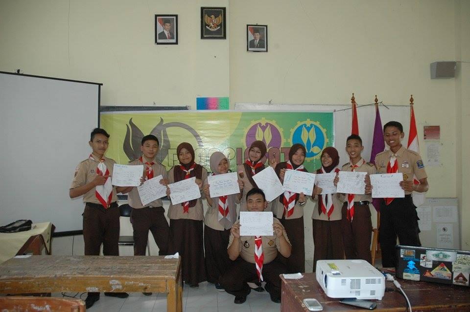 Pengenalan TRIAD KRR melalui pendidikan Pramuka pada saat pelaksanaan Gladian Pimpinan Satuan Kwartir Ranting Purwokerto Utara