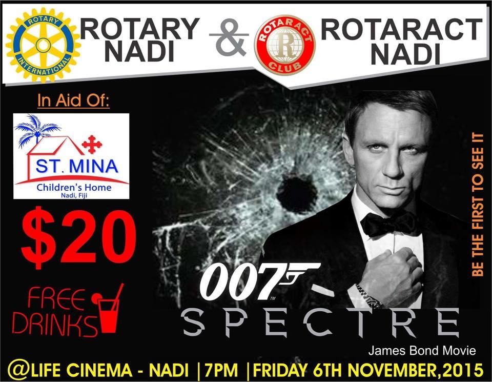  Joint Fundraising Project-James Bond Movie Premier- Spectra To Aid Orphanage School (Rotaract Club of Nadi New Horizons)