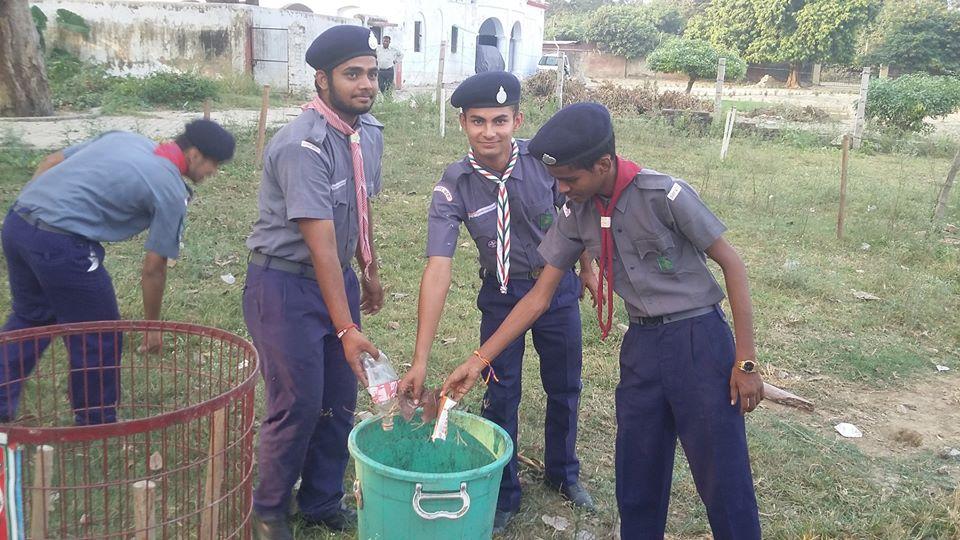 clean india by scout and guide...