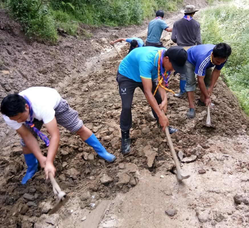 Maintaining roads in the community 