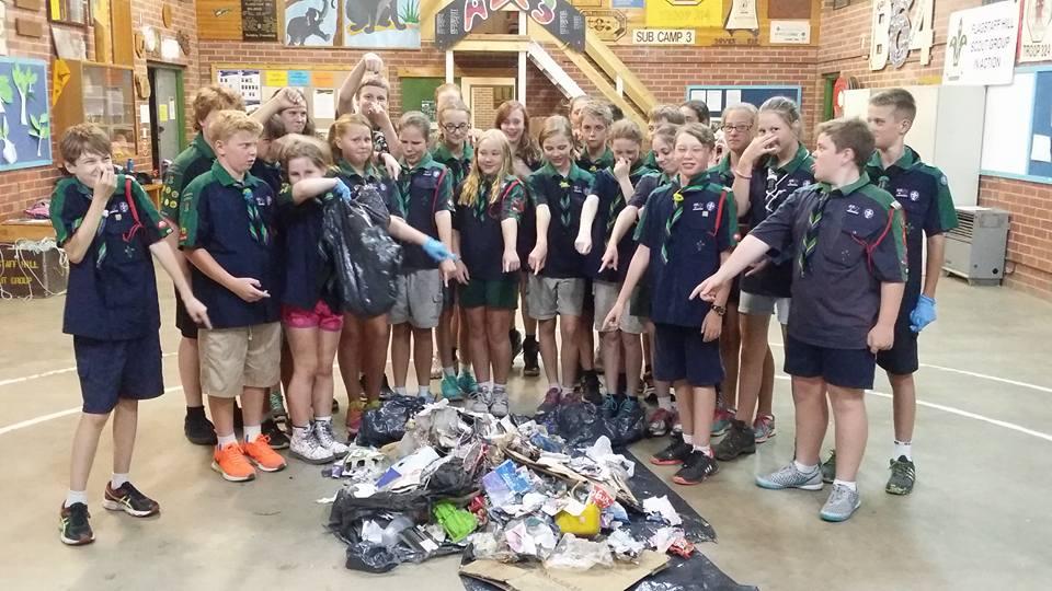 Karkanya Scout Troop clean up their local environment