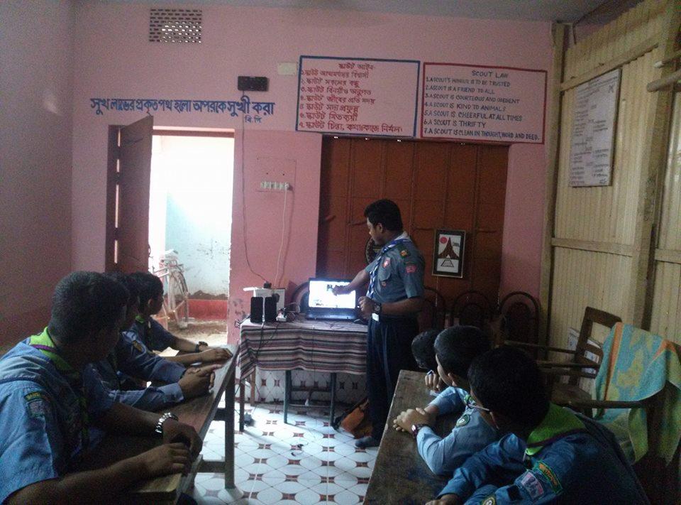 Messenger Of Peace session with a scout group