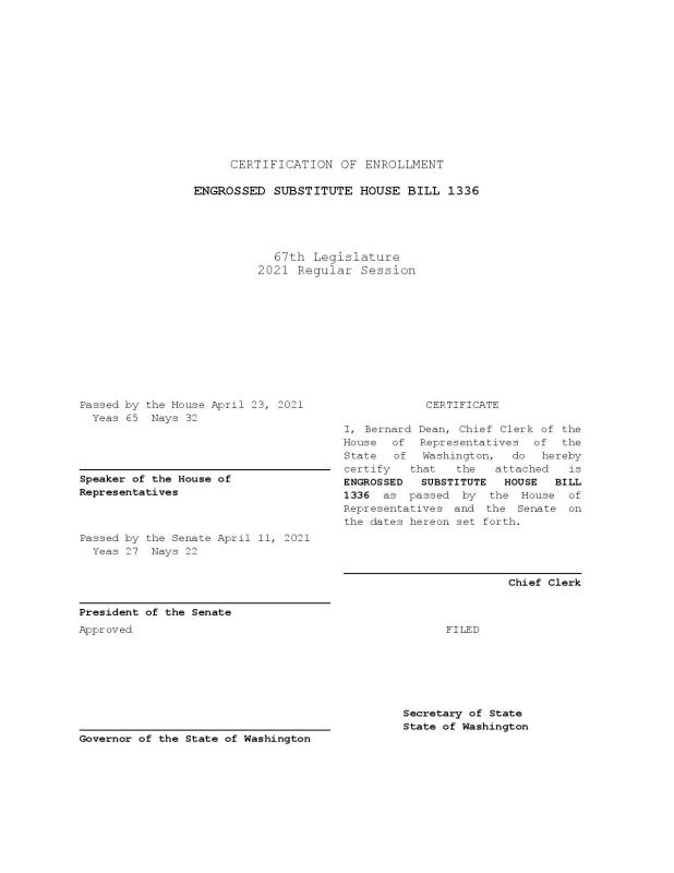 HB 1336 - Ensuring Access to Broadband Internet in Washington State