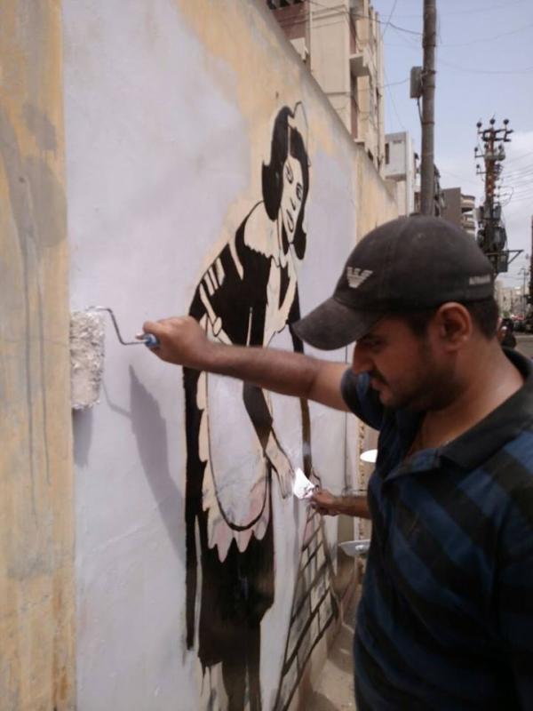 Awareness to keep Environment clean via Wall Art