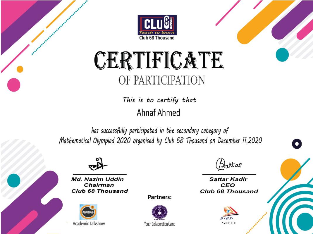 Online Math Olympiad Participation