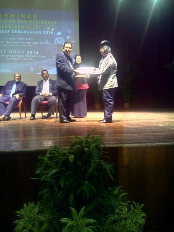 SEMINAR KESELAMATAN DAN KESIHATAN PEKERJAAN DI INSTITUT PENGAJIAN TINGGI PERINGKAT KEBANGSAAN 2016