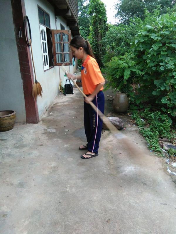 ทำความสะอาดบริเวณบ้าน